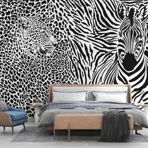 Leopard and Zebra Removable Easytoinstall Wallpaper –Fun Unique and Bold Wall Mural Options for Youngsters  Peel & Stick Unpasted