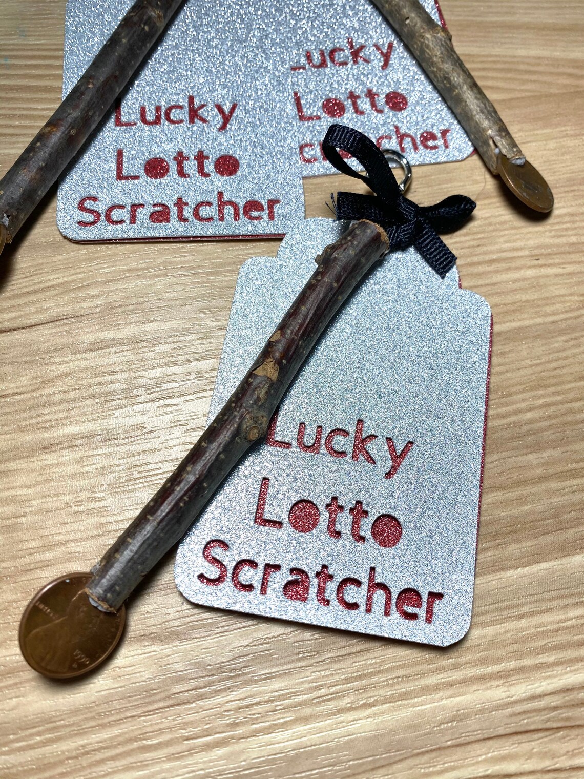 Lucky lotto scratcher keychain lottery ticket scratcher Etsy