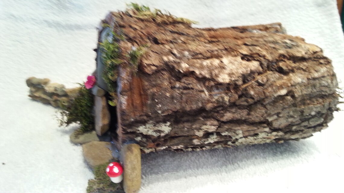 Fairy House Charming Fairy Log Cabin Etsy