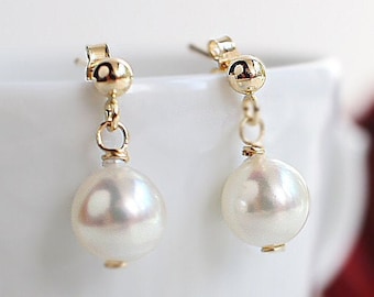 Akoya Baroque Pearl, Invisible Clip On, Non Pierced Earrings, Comfortable Clip On, Non pierced Pearl, Bridal Pearl Clip On, Formal Pearl