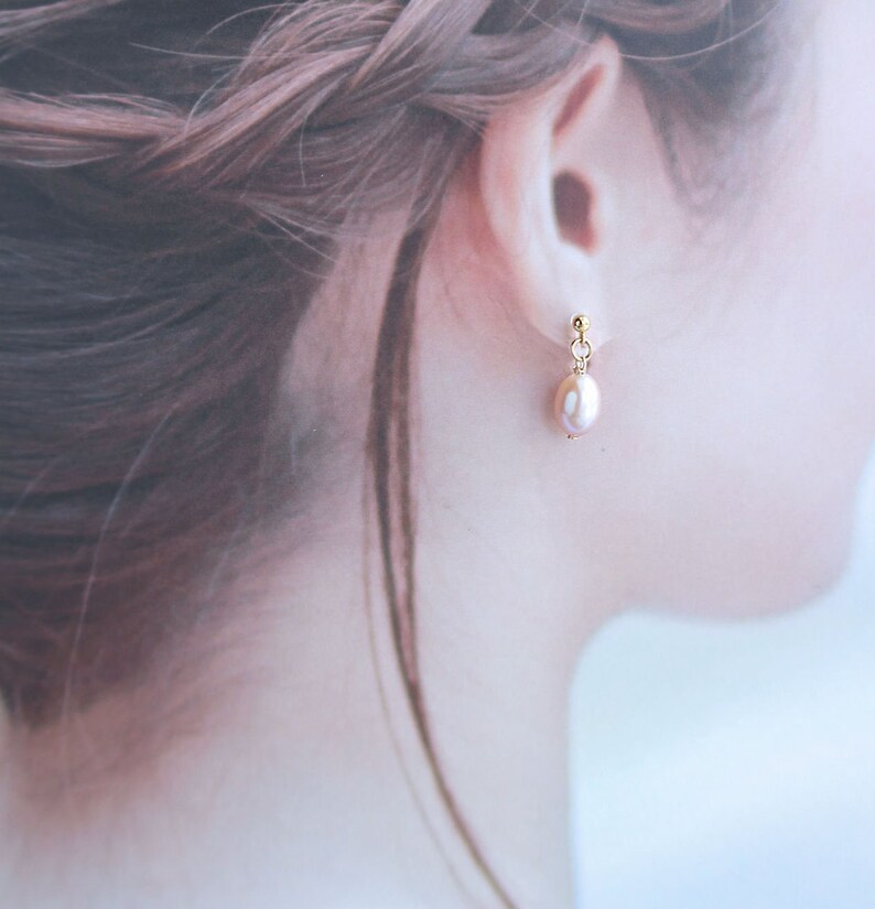 Pink Pearl Clip On Non Pierced Earrings Invisible Clip On Etsy