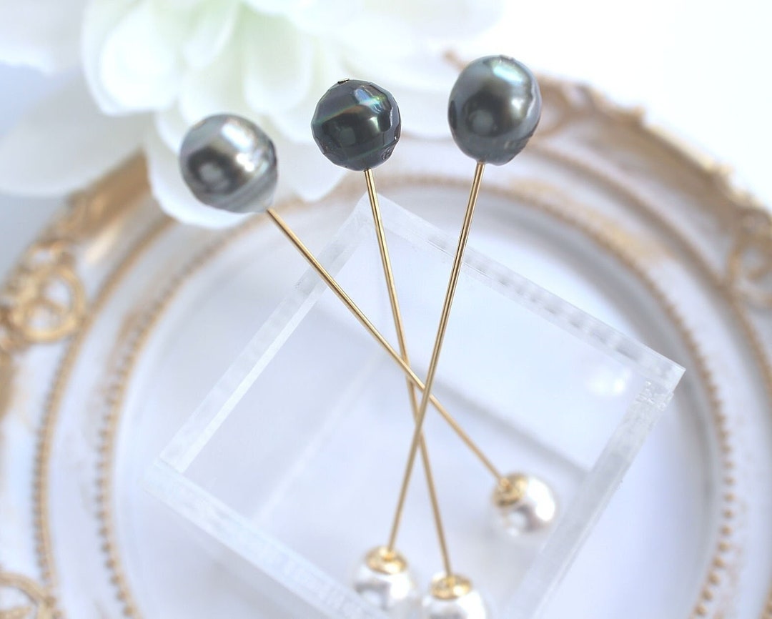 South Sea Pearl Pin, Pearl Stick Hat Pin, South Sea Baroque, Pearl