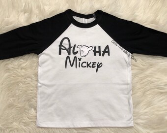 Disney Minnie Mouse Bam Two Tone Raglan Long Sleeve Fashion Top T Shirt