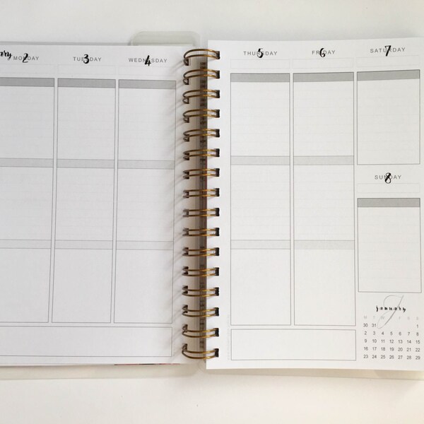 A5 Vertical Weekly Planner Wire Bound