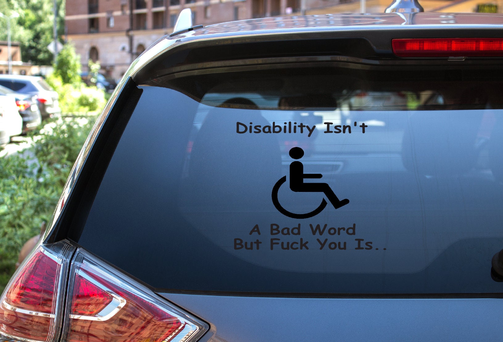 Car stickers Disability Sticker Funny Stickers Vinyl Etsy