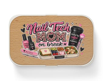 Mamá técnica de uñas en su descanso: lonchera bento / gráfico de esmalte de uñas