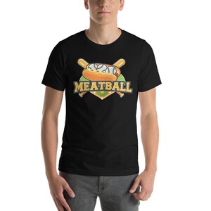 Engraçado amante de gírias de beisebol almôndega unissex Bella + lona 3001 camiseta