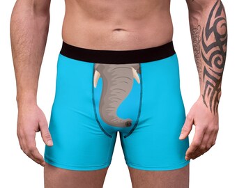 Funny Men&#39;s Underwear Elephant Stool Nose Boxer Short Briefs