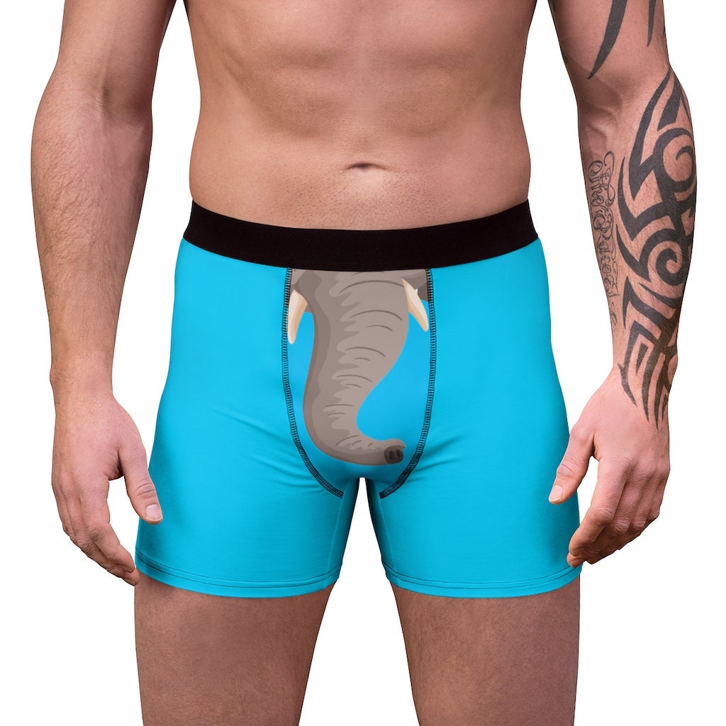 Funny Men's Underwear Elephant Stool Nose Boxer Short Briefs