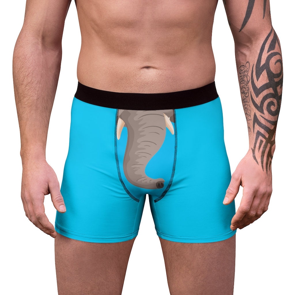 Funny Men's Underwear Elephant Stool Nose Boxer Short Briefs 