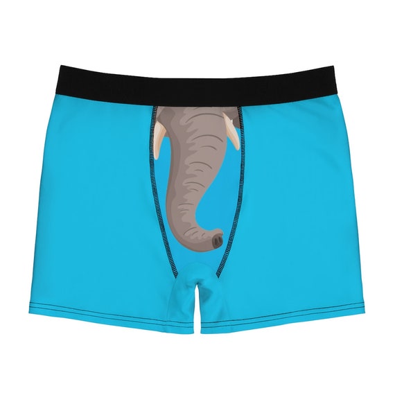 Funny Men's Underwear Elephant Stool Nose Boxer Short Briefs 