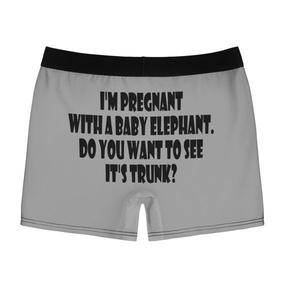 Funny Men's Elephant Stool Boxer Short Briefs Printed Both Sides