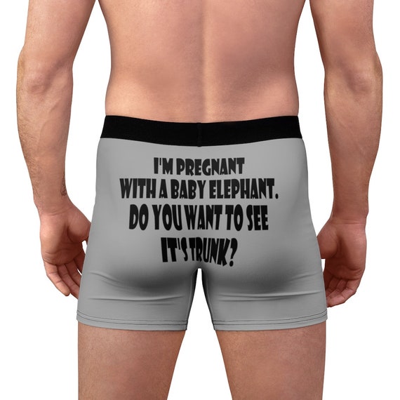 Funny Men's Elephant Stool Boxer Short Briefs Printed Both Sides -   Canada