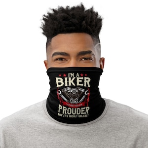 Funny Proud Biker Motorcycling Lover Unisex Bandana Cool Face Mask Cover Rider Neck Gaiter