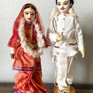 Vintage Hindu Wedding Dolls