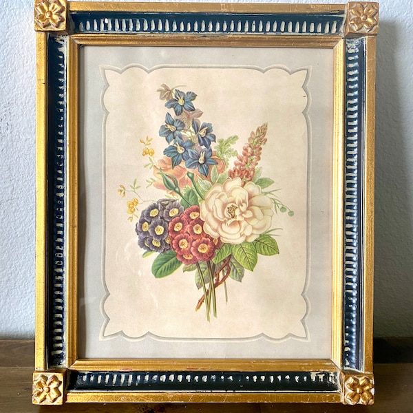 Black Framed Vintage Print Etsy