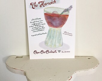 Harwich Cocktail Print, cocktail print, cocktail art, harwich, harwichport, bar art, restaurant art, cape cod, kitchen art