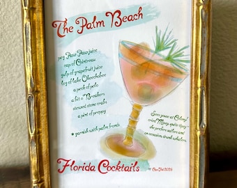 Palm Beach Florida Cocktail Print