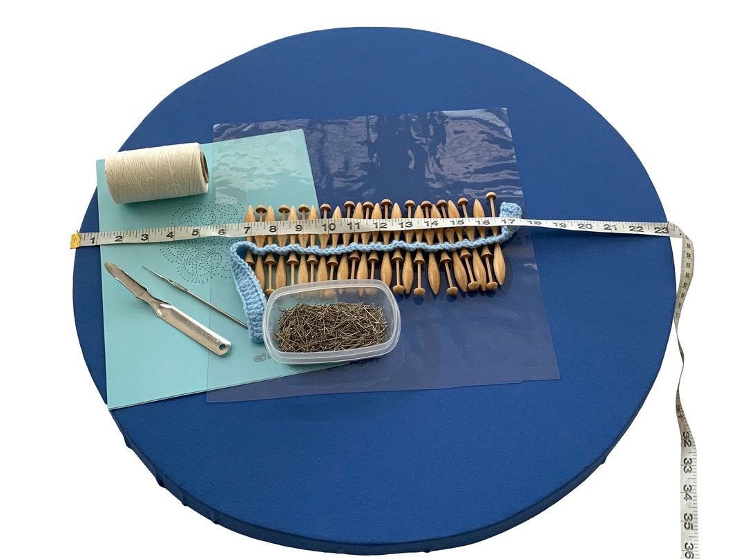 Bobbin Lace Making Starter Kit 23 Inch Circular Board 2 Inches Thick 24