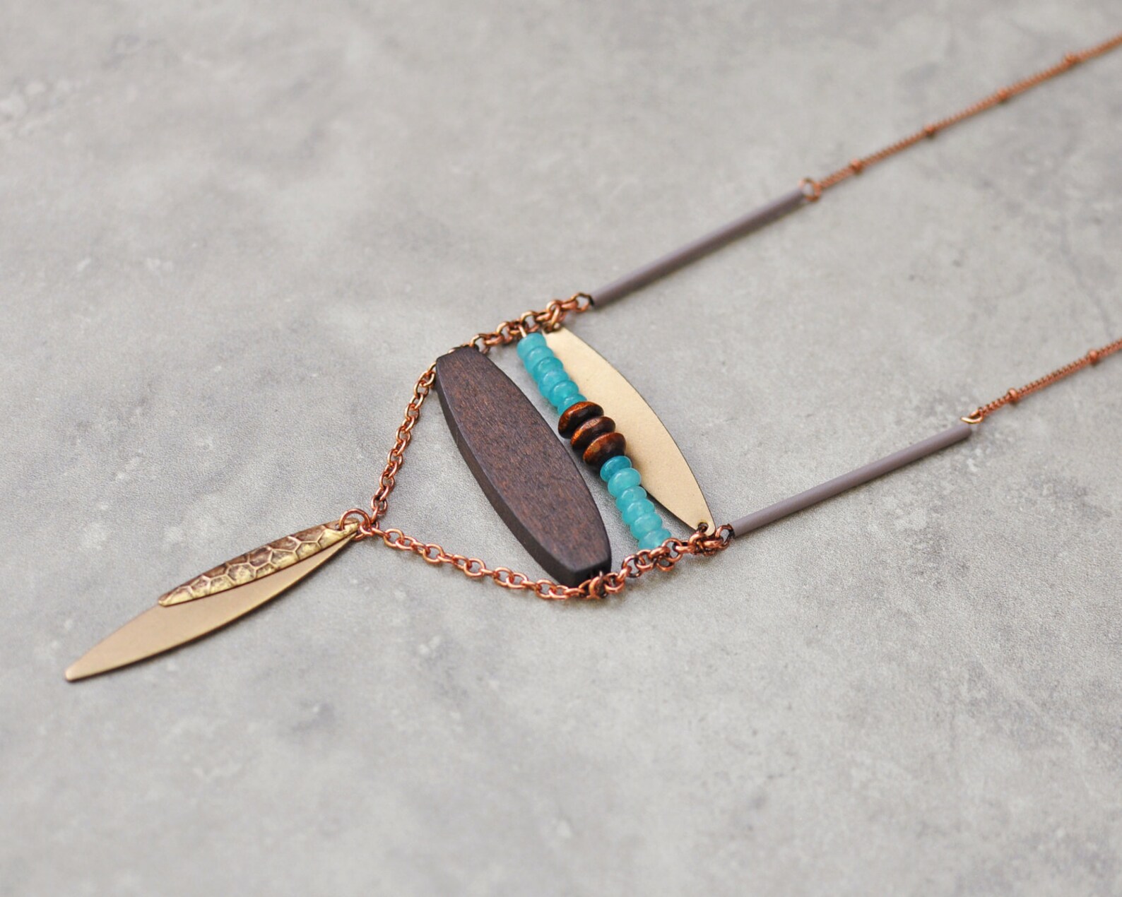 Boho Necklace Bohemian Necklace Long Necklace Pendant Etsy