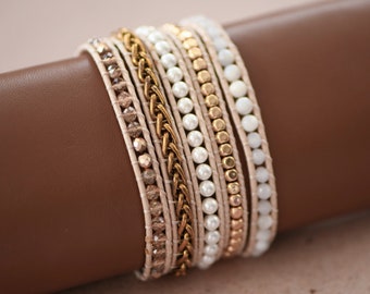 11 Set Di Braccialetti Elasticizzati Con Perline Di Semi Di Boho All' Ingrosso - Foto 3