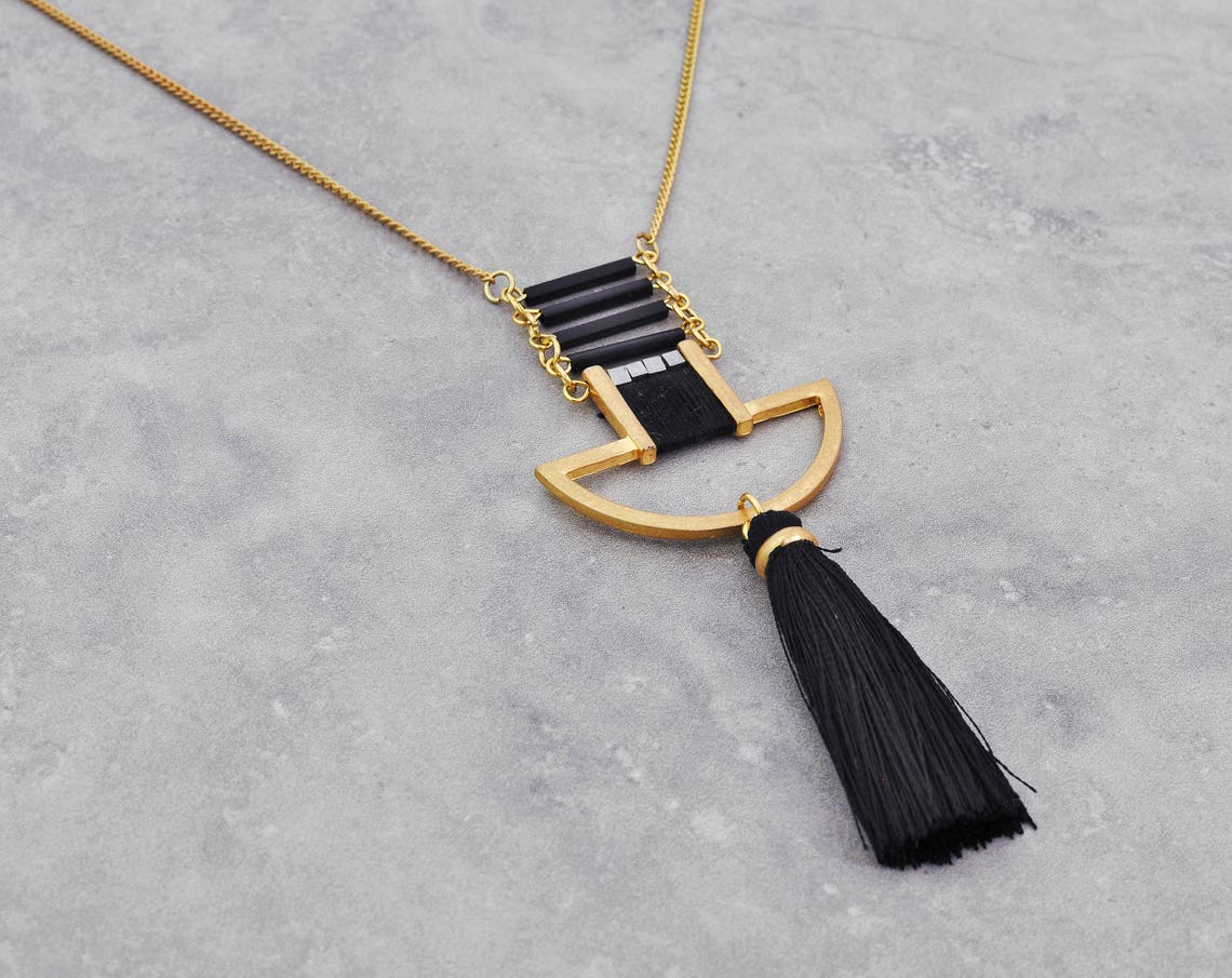 Boho Necklace Bohemian Necklace Long Necklace Pendant Etsy