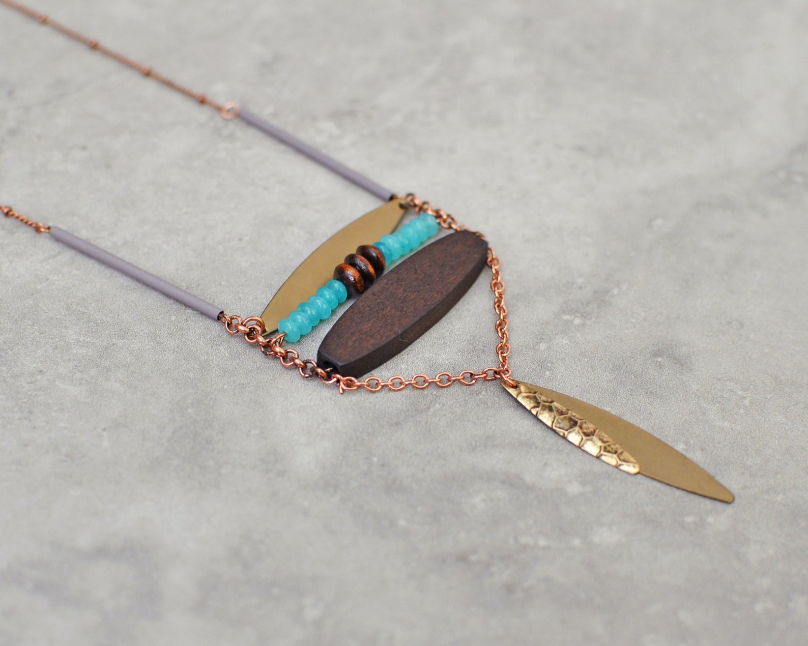 Boho Necklace Bohemian Necklace Long Necklace Pendant Etsy