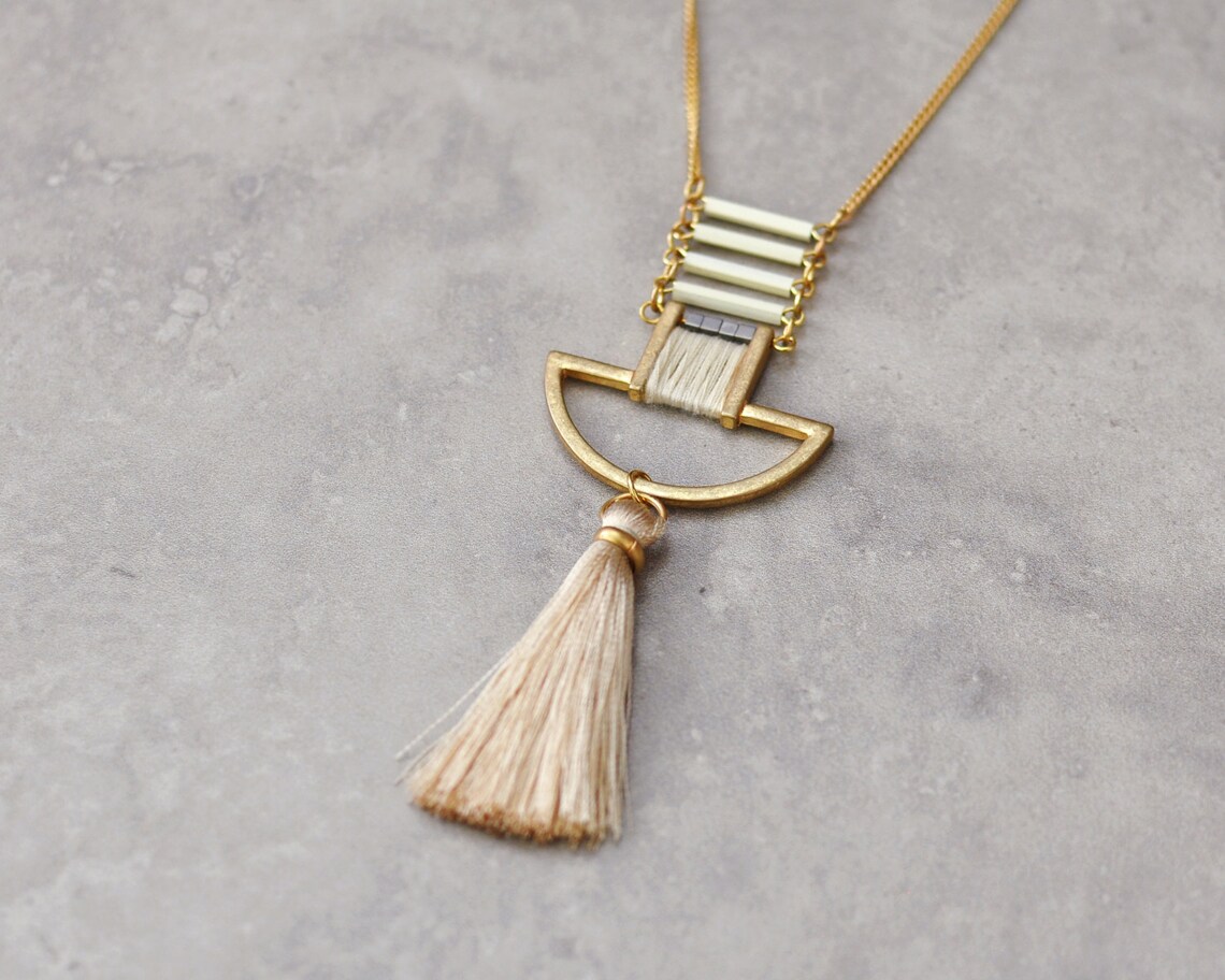 Boho Necklace Bohemian Necklace Long Necklace Pendant Etsy