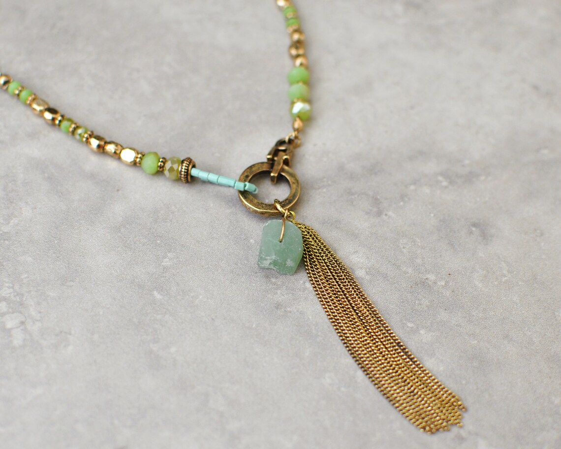 Boho Necklace Bohemian Necklace Long Necklace Pendant Etsy