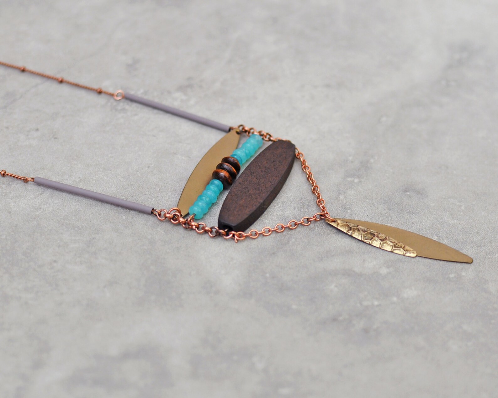 Boho Necklace Bohemian Necklace Long Necklace Pendant Etsy