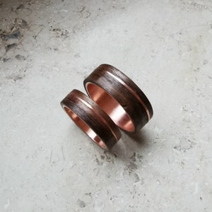 Unique partner rings "Merging Lines"