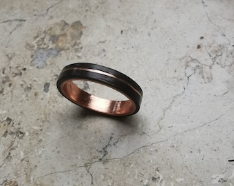 Einzigartiger Bentwood Ring "A Single Line"