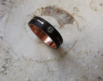 Einzigartiger Bentwood Ring "A Single Star"