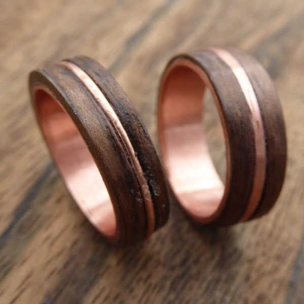 Unique partner rings "Copper Horizons"