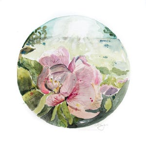 Flower blossom botanical illustration original watercolour artwork