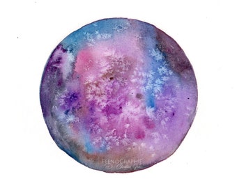 Galaxy watercolour painting original artwork