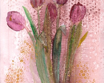 tulip painting artwork original