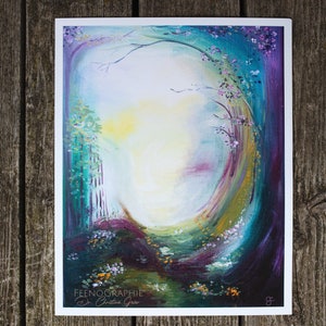 Doorway forest oil painting print