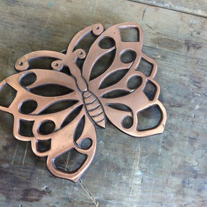 Brass Butterfly Trivet 1980s