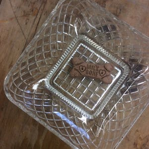 Glass Textured Candy Dish
