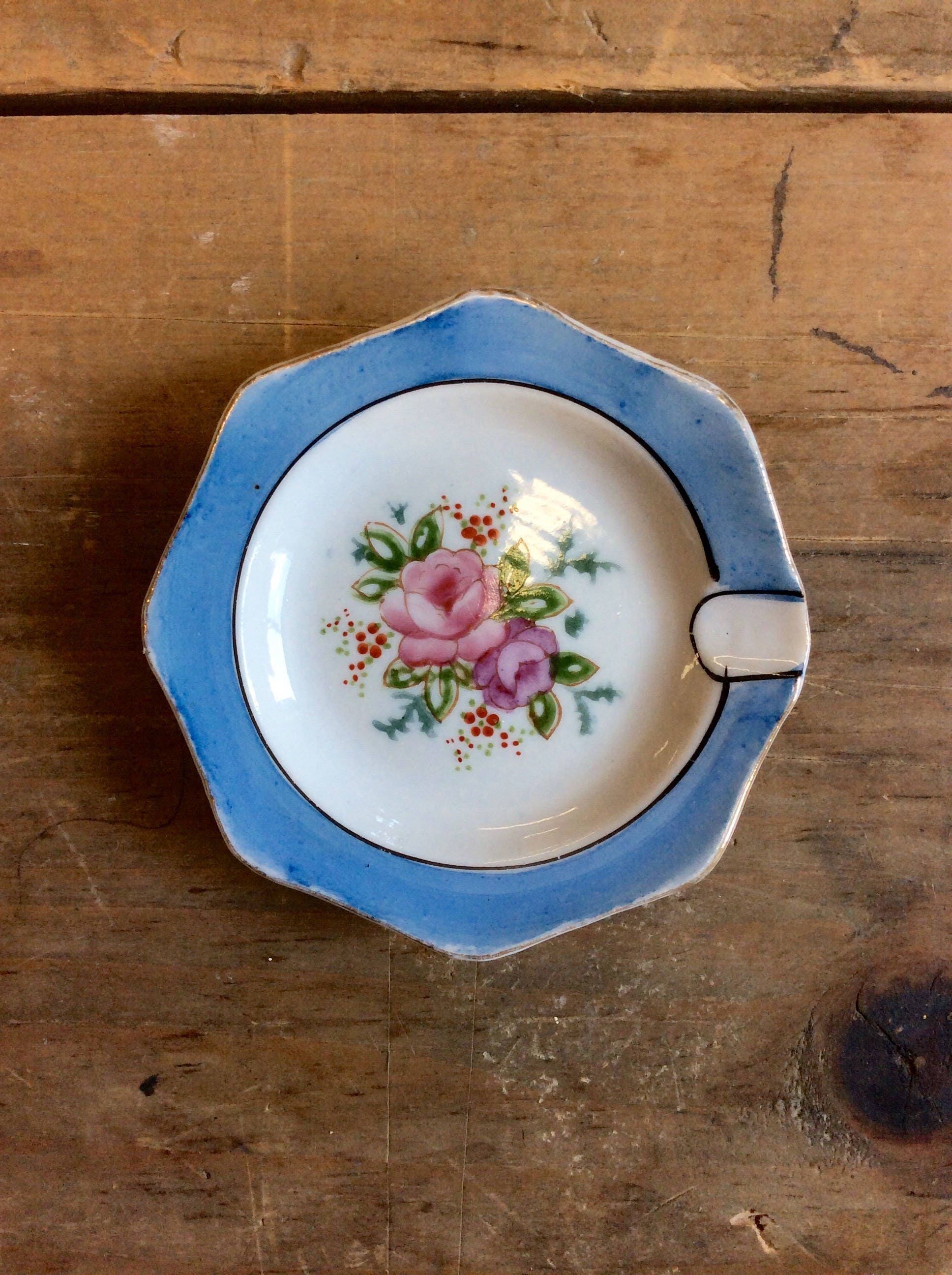 SALE Hand Painted Japanese Ashtray 1940s Etsy
