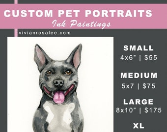 Custom Ink Original Pet Portrait Paintings
