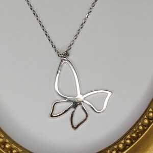 Silver Rhodium Butterfly Pendant Necklace | | Dainty Butterfly Necklace | Minimalist Necklace | Silver Butterfly Jewelry | Gift for Her