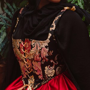 The Enchantress Corset | Full Bust Corset | Full Bust Stay | Corset Top | Floral Corset | Cottage Core | Brocade Corset | Antionette Corset