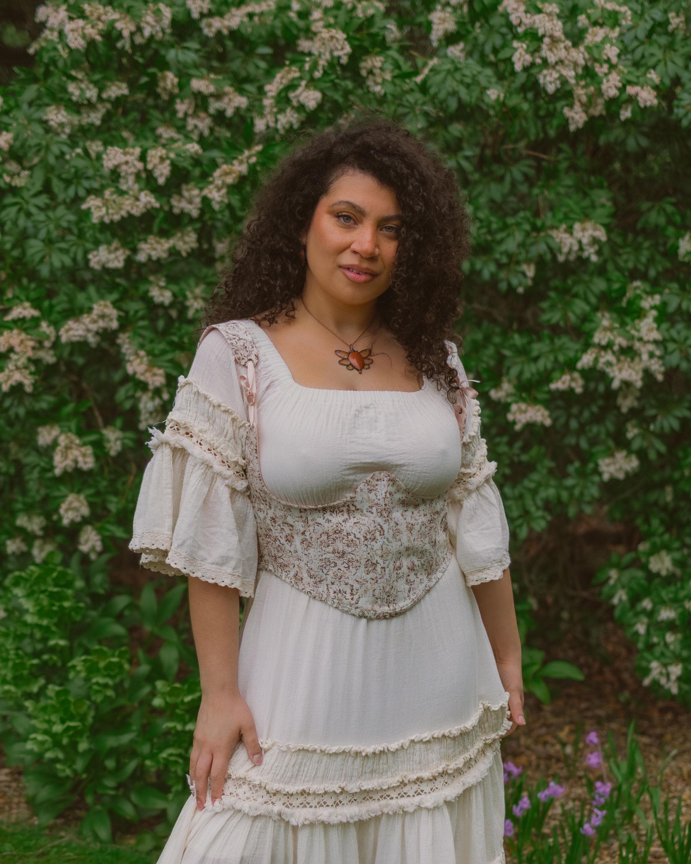 The Midsummer Sienna Corset Cotton Corset Corset Outfit Corset Under-Bust Stay Cottagecore Outfits Under-Bust Corset
