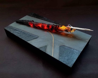 Diorama Concorde crash. Scale 1/685