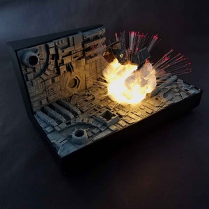 Diorama Tie Advanced Darth Vader, Death Star. Star Wars.