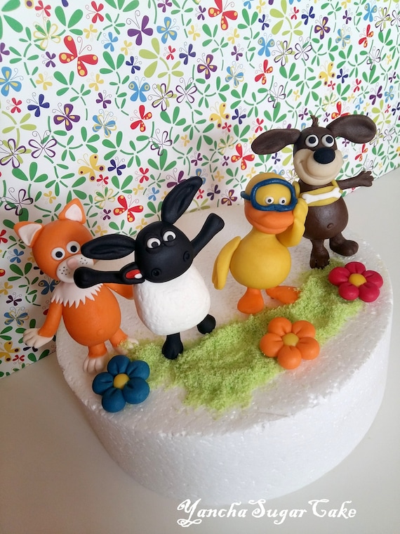 Edible Fondant Or Marzipan 3d Figures Timmy Time Shaun The Etsy Edible Fondant Or Marzipan 3d Figures Timmy Time Shaun The Etsy