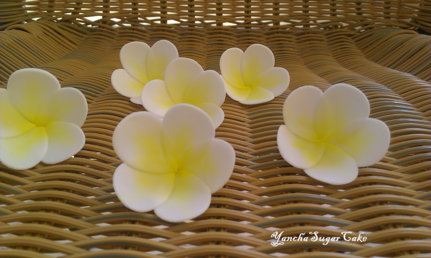 12 Plumeria Frangipani Edible Gumpaste Flowers Etsy