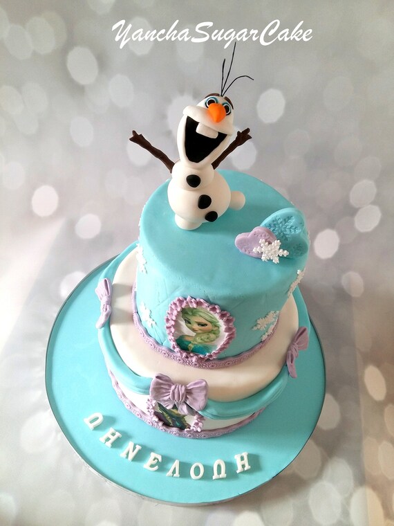 Edible Fondant 3d Gateau Topper Olaf Frozen Elsa Girl Etsy